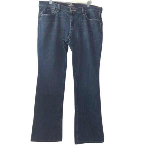 Old Navy The Flirt Womens Blue Denim Bootcut Jeans Size 16 Regular Cotton Blend - Picture 1 of 12